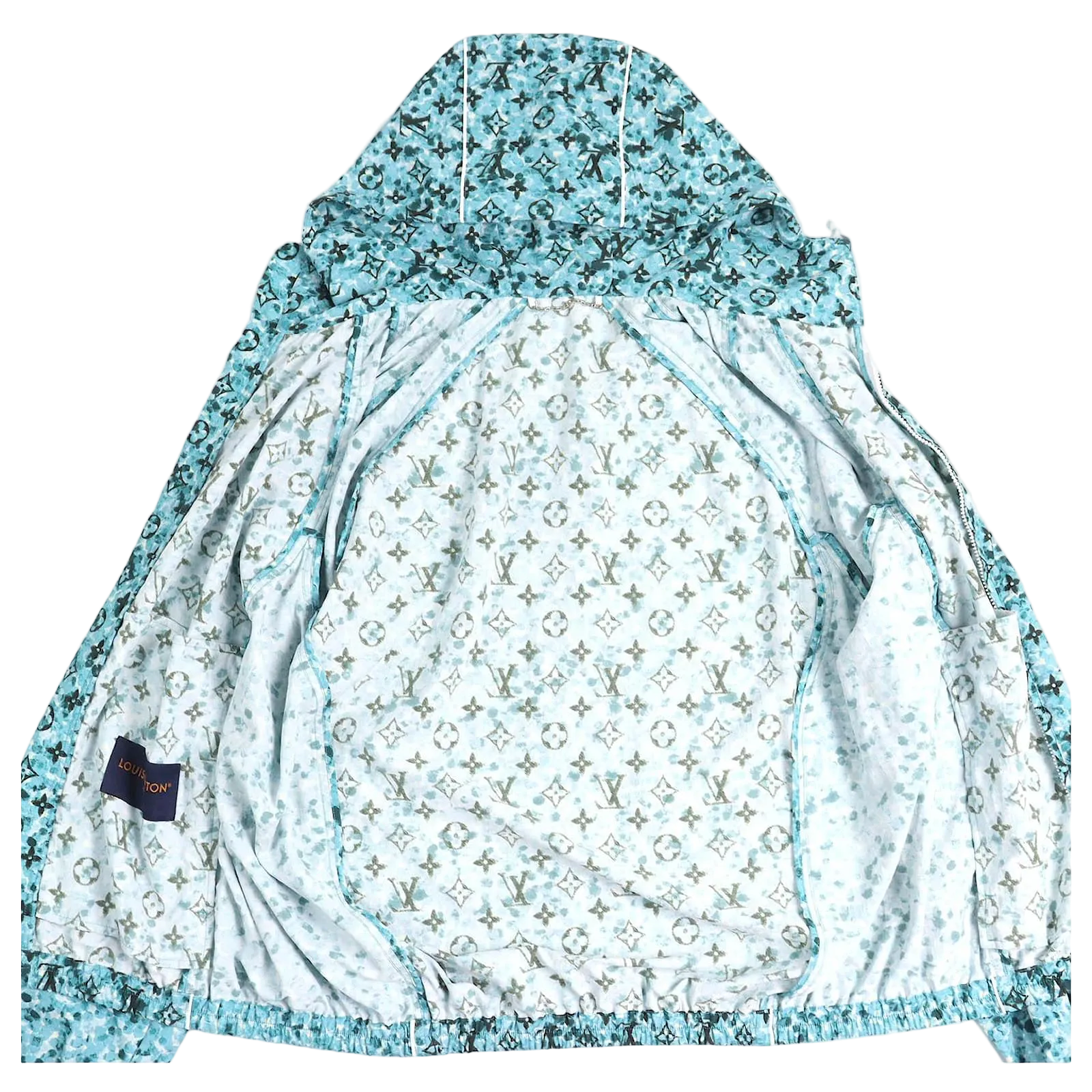 Veste réversible Monogram Louis Vuitton en nylon bleu