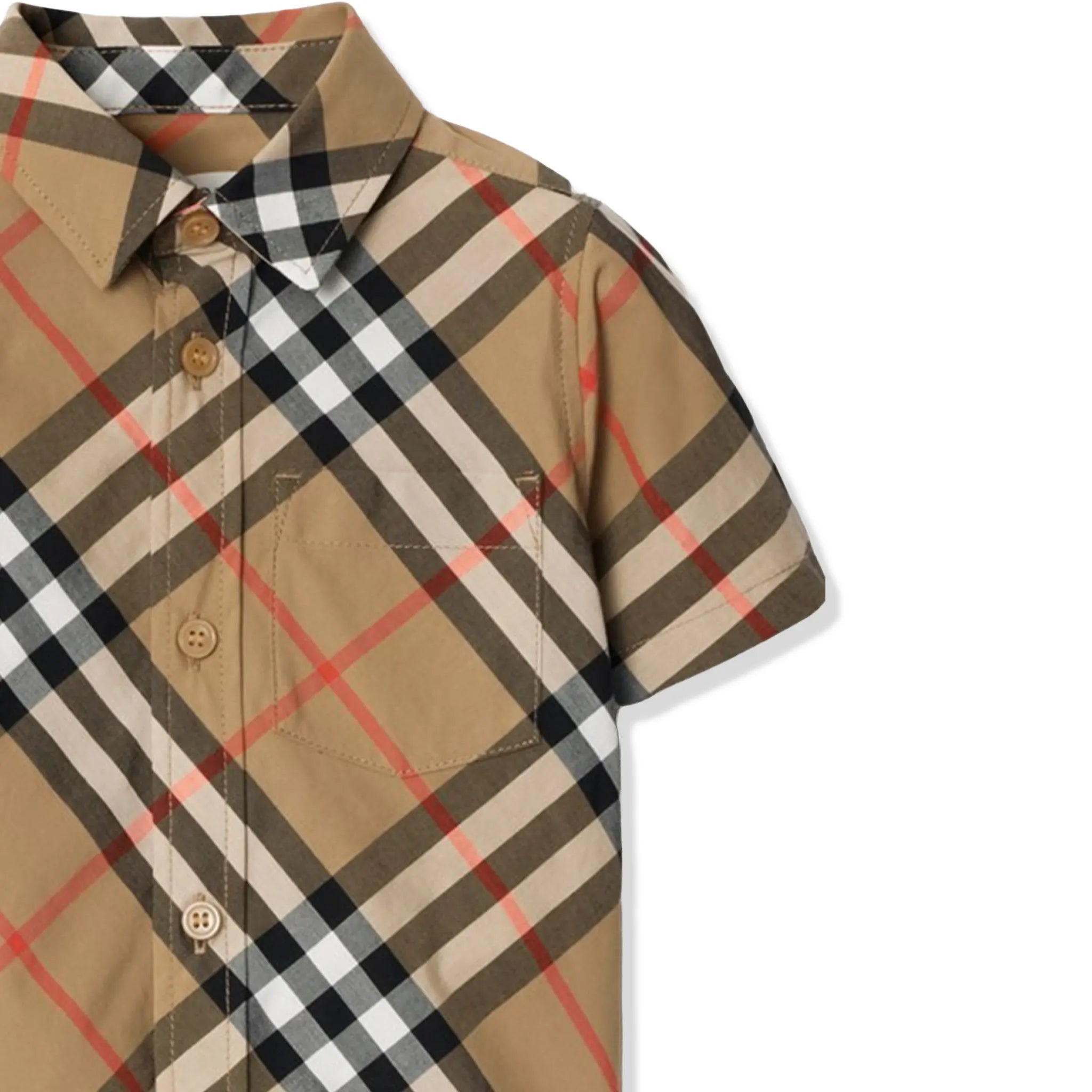Burberry Baby Boys Owen Essential Check Beige Shirt